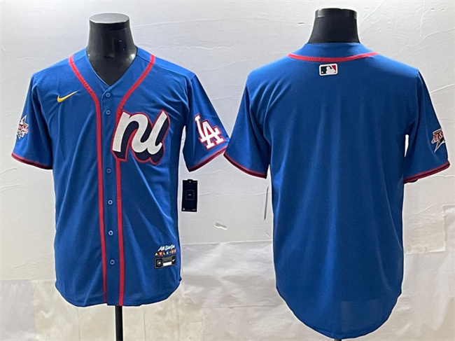 Men's Blue National League Los Angeles Dodgers Blank 2025 All-Star Edition Limited Stitched Baseball Jersey